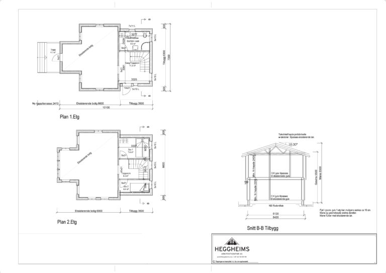 prosjekt lite tilbygg planer heggheims 768x543